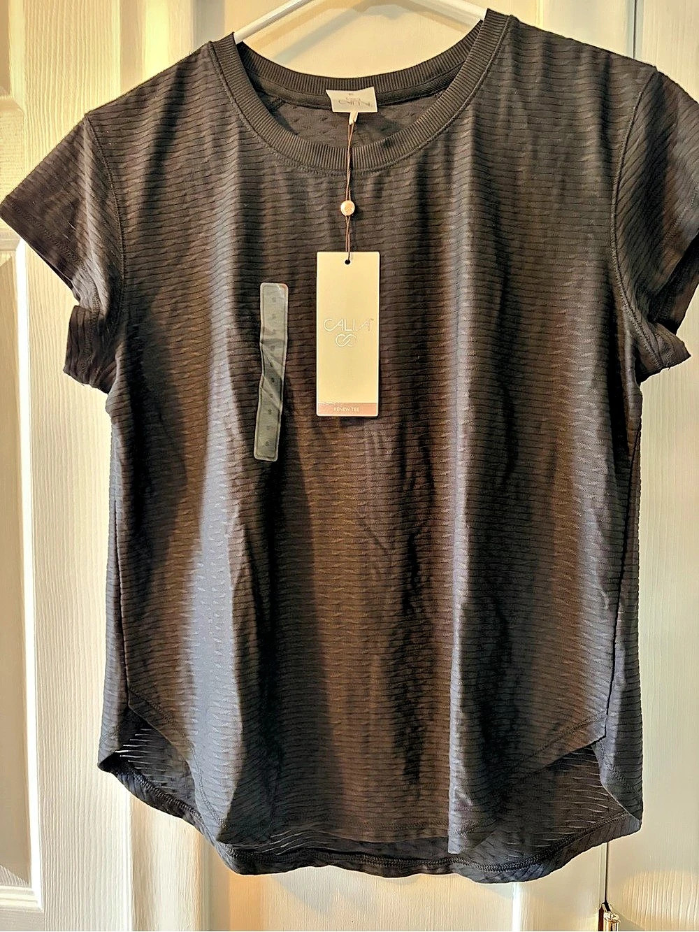 Calia Renew Tee Short Sleeve Tee in Black Small NWT
